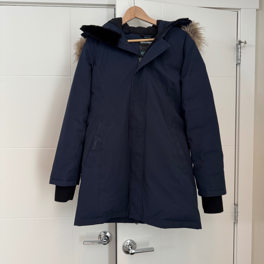 Aritzia TNA Golden Haven Parka premium goose down jacket